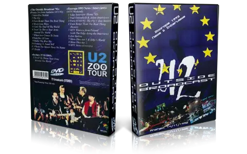 Artwork Cover of U2 1992-11-14 DVD Anaheim Proshot