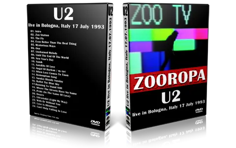 Artwork Cover of U2 1993-07-17 DVD Bologna Audience