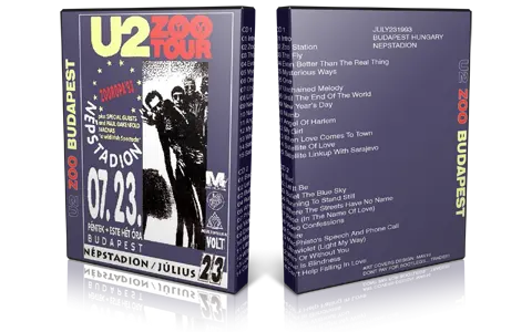 Artwork Cover of U2 1993-07-23 DVD Budapest Audience