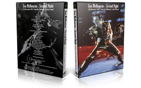 Artwork Cover of U2 1993-11-13 DVD Melbourne Audience