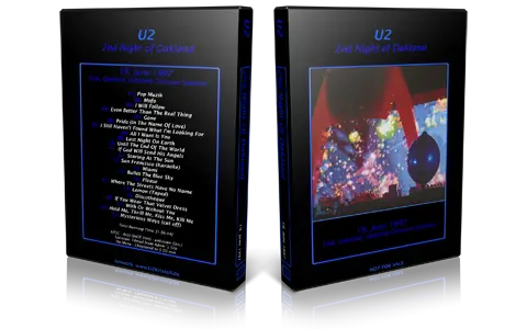 Artwork Cover of U2 1997-06-19 DVD Oakland Audience