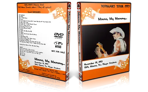 Artwork Cover of U2 1997-11-14 DVD Miami Audience