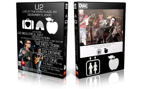 Artwork Cover of U2 2000-12-05 DVD New York Proshot
