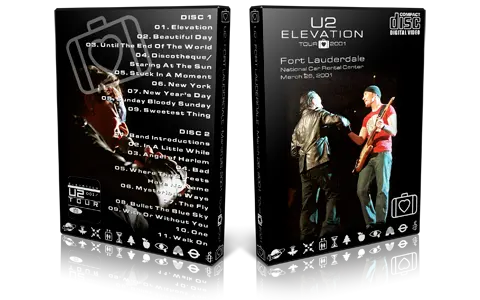 Artwork Cover of U2 2001-03-26 DVD Miami Audience