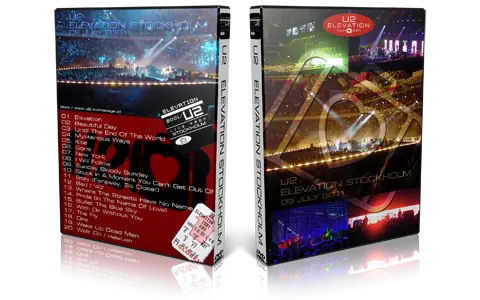 Artwork Cover of U2 2001-07-09 DVD Stockholm Audience