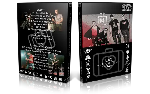 Artwork Cover of U2 2001-10-10 DVD South Bend Proshot