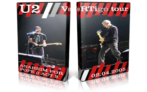 Artwork Cover of U2 2005-04-02 DVD Anaheim Audience
