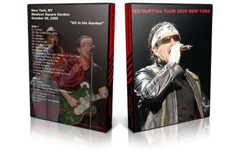 Artwork Cover of U2 2005-10-08 DVD New York Audience
