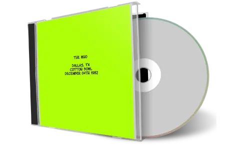 Artwork Cover of The Who 1982-12-04 CD Dallas Audience