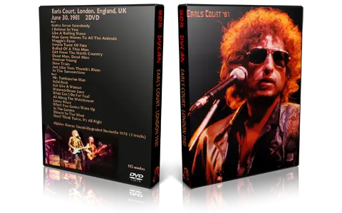 Artwork Cover of Bob Dylan 1981-06-30 DVD London Audience