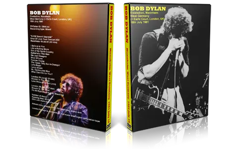 Artwork Cover of Bob Dylan 1981-07-18 DVD Mannheim Audience