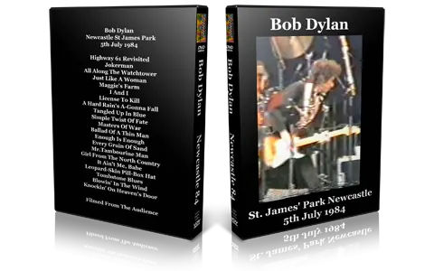 Artwork Cover of Bob Dylan 1984-07-05 DVD Newcastle Audience
