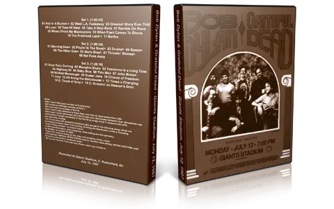 Artwork Cover of Bob Dylan 1987-07-12 DVD East Rutherford Proshot