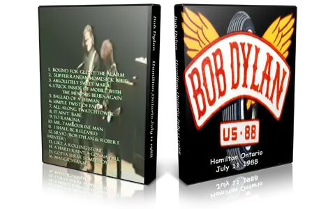 Artwork Cover of Bob Dylan 1988-07-11 DVD Hamilton Audience