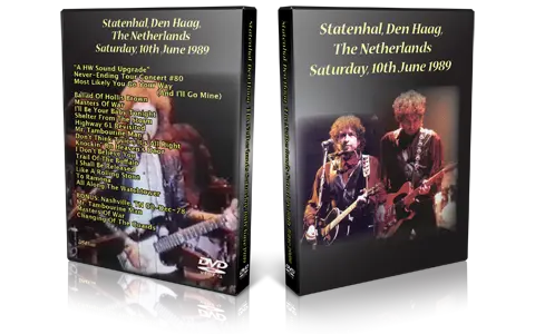 Artwork Cover of Bob Dylan 1989-06-10 DVD Den Haag Audience