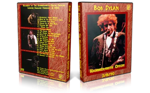 Artwork Cover of Bob Dylan 1990-02-08 DVD London Audience