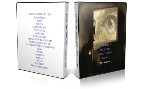 Artwork Cover of Bob Dylan 1994-04-07 DVD Ames Audience