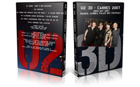 Artwork Cover of U2 2007-05-20 DVD Cannes Proshot