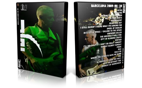 Artwork Cover of U2 2009-06-30 DVD Barcelona Audience