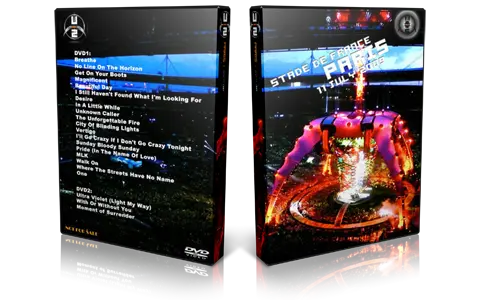 Artwork Cover of U2 2009-07-11 DVD Paris Audience