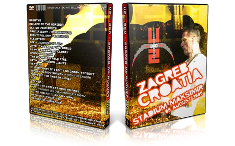 Artwork Cover of U2 2009-08-09 DVD Zagreb Audience