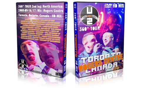 Artwork Cover of U2 2009-09-16 DVD Toronto Audience