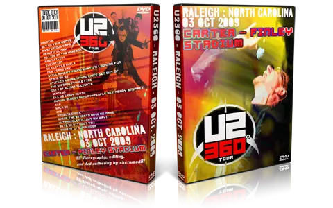 Artwork Cover of U2 2009-10-03 DVD Raleigh Audience