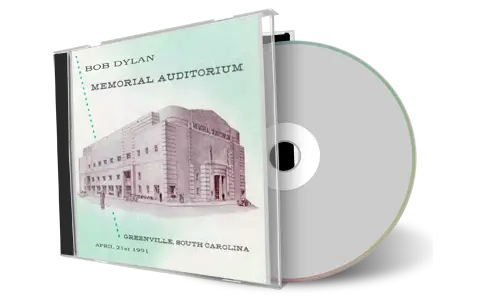 Artwork Cover of Bob Dylan 1991-04-21 CD Greenville Audience