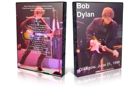 Artwork Cover of Bob Dylan 1998-06-21 DVD Glasgow Audience