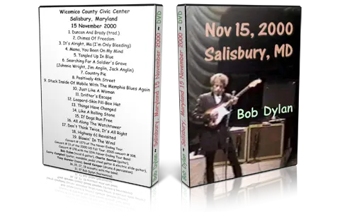 Artwork Cover of Bob Dylan 2000-11-15 DVD Salisbury Audience