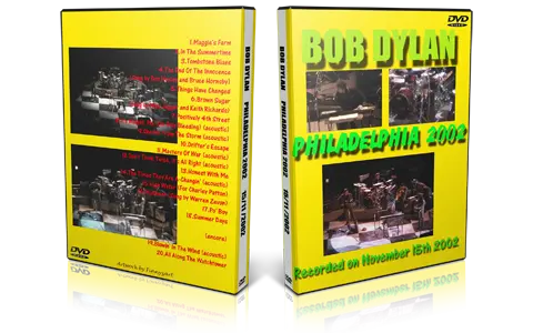 Artwork Cover of Bob Dylan 2002-11-15 DVD Philadelphia Audience