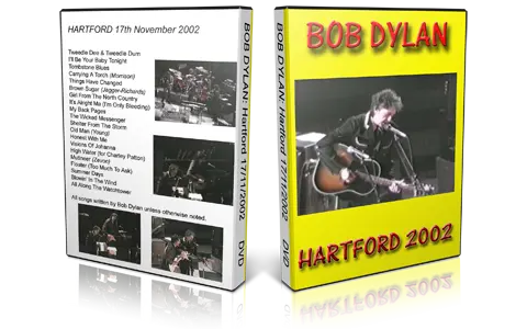 Artwork Cover of Bob Dylan 2002-11-17 DVD Hartford Audience