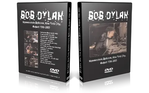 Artwork Cover of Bob Dylan 2003-08-13 DVD New York City Audience
