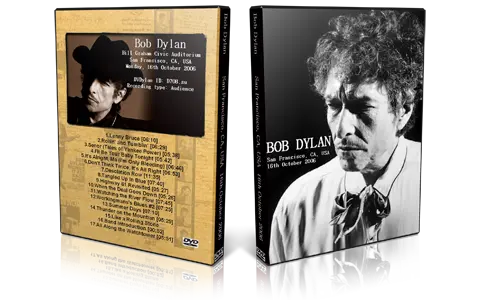 Artwork Cover of Bob Dylan 2006-10-16 DVD San Francisco Audience