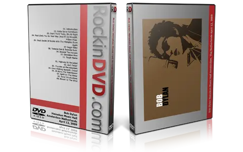 Artwork Cover of Bob Dylan 2009-04-12 DVD Amsterdam Audience