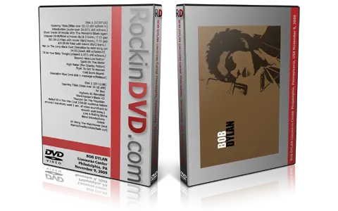 Artwork Cover of Bob Dylan 2009-11-09 DVD Philadelphia Audience