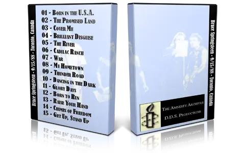 Artwork Cover of Bruce Springsteen 1988-09-15 DVD Toronto Audience
