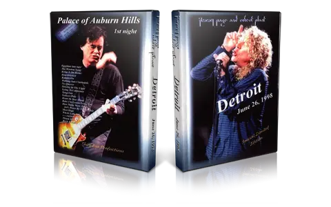 Artwork Cover of Jimmy Page and Robert Plant 1998-06-26 DVD Detroit Audience