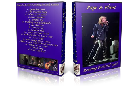 Artwork Cover of Jimmy Page and Robert Plant 1998-08-28 DVD Reading Audience
