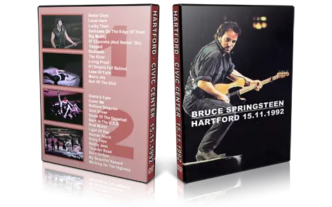 Artwork Cover of Bruce Springsteen 1992-11-15 DVD Hartford Audience