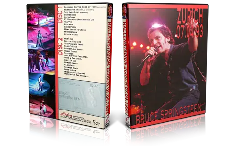 Artwork Cover of Bruce Springsteen 1993-04-07 DVD Zurich Audience