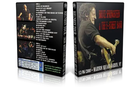 Artwork Cover of Bruce Springsteen 2000-06-12 DVD New York Audience