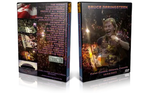 Artwork Cover of Bruce Springsteen 2003-04-18 DVD Ottawa Audience