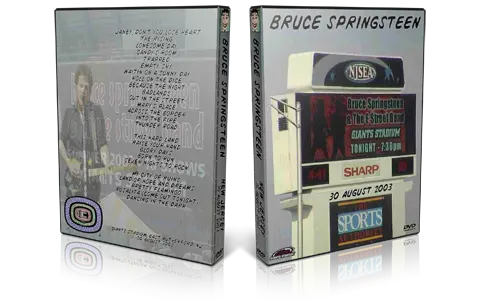Artwork Cover of Bruce Springsteen 2003-08-30 DVD East Rutheford Audience