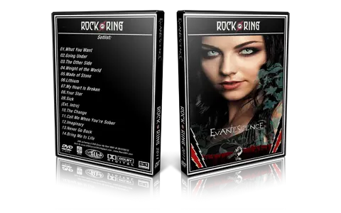 Artwork Cover of Evanescence 2012-06-01 DVD Nurburgring Proshot