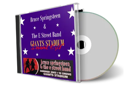 Artwork Cover of Bruce Springsteen 2003-07-17 CD East Rutheford Audience