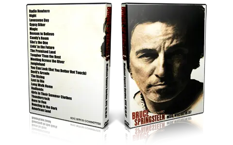 Artwork Cover of Bruce Springsteen 2007-10-18 DVD New York Audience