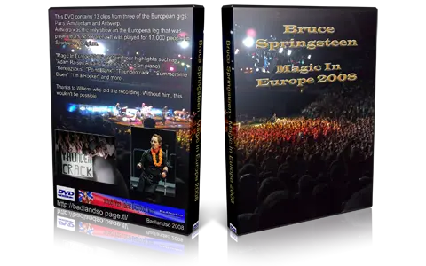 Artwork Cover of Bruce Springsteen Compilation DVD Magic In Europe 2008 Audience