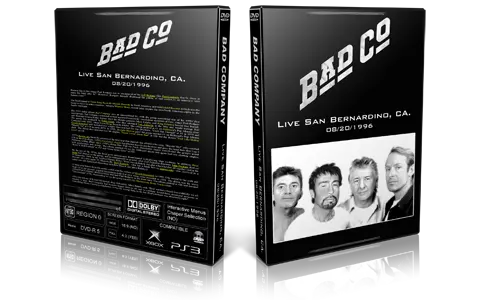 Artwork Cover of Bad Company Compilation DVD San Bernardino 1996 Proshot