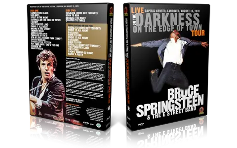Artwork Cover of Bruce Springsteen 1978-08-15 DVD Landover Proshot